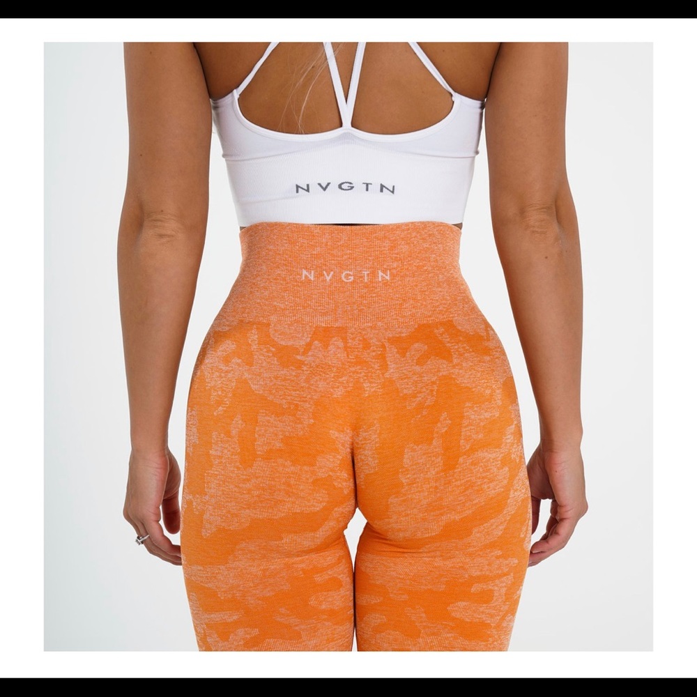 NVGTN Burnt Orange Camo Seamless Leggings M
